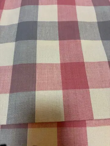 키모노 바이 나데시코 카타카이 목화 핑크 그레이 체크