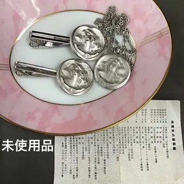 코인 디자인 넥타이핀과 목걸이 3세트