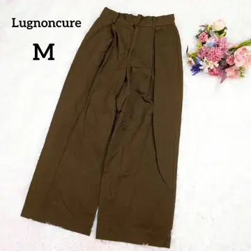 르농큐르 와이드 팬츠 M 카키 허리밴딩 이지 팬츠 6098