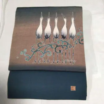 학 무늬 캐주얼 오비