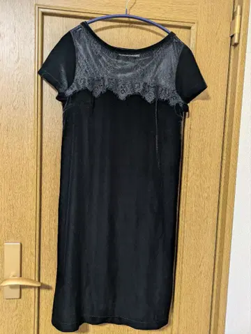 M deux 블랙 레이스 드레스