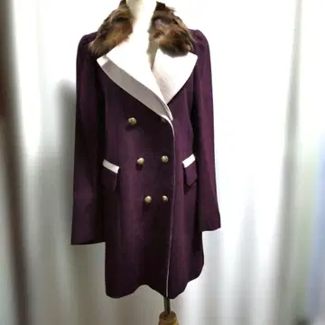 퍼 포함 울 피 코트