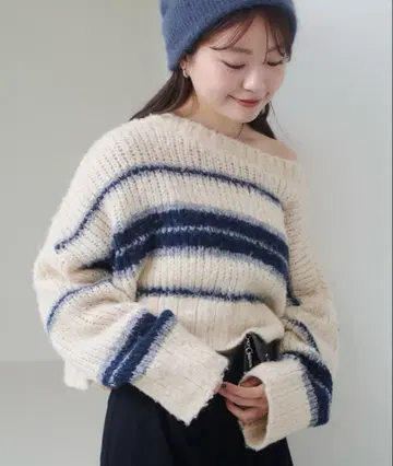 (인기 아이템, 미개봉) 보더 모헤어 니트