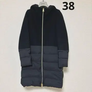 Herno 다운 코트 롱 블랙 38