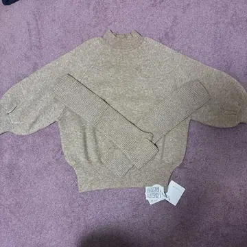 오버 사이즈 하이넥 스웨터 그레이