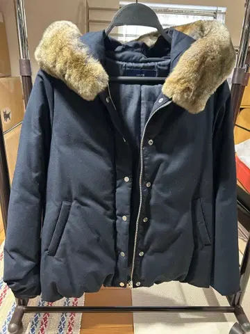 SHIPS 빅 후드 다운 자켓 퍼 포함