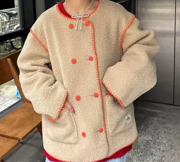 CIAOPANIC 헬로 샌프란시스코 조개 스티치 보아 자켓