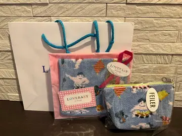 새상품 페이러 하케요이 손수건 파우치 보트형 파우치 세트 샵 봉투 포함