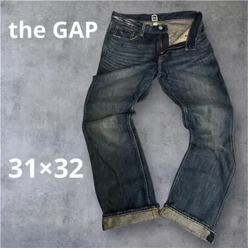 GAP 데미지 스트레이트 데님 다크 네이비