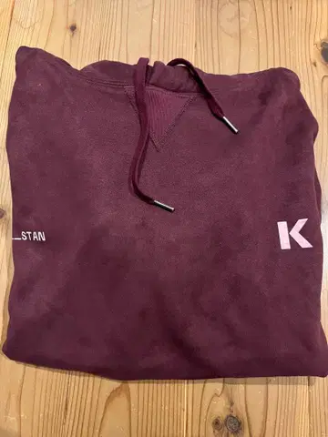 버건디 후드 맨투맨 nikoand