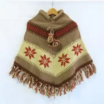 새상품 판초 에스닉 동양풍 노르딕 무늬 스타일리쉬 M179