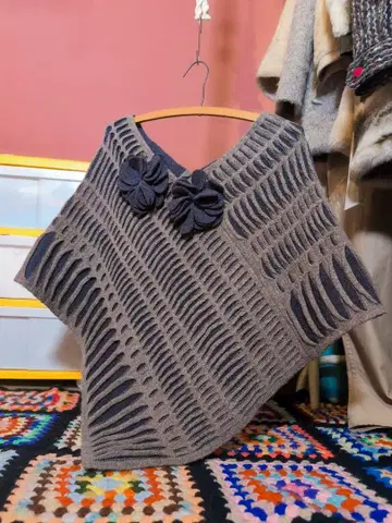 니트 판초 구제 의류 빈티지