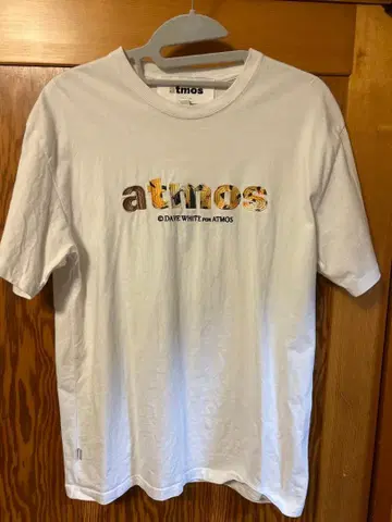 atmos x DW LOGO TEE 아토모스 x 데이브 화이트 티셔츠
