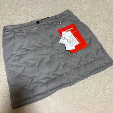 데상트 충전솜 다운 스커트 그레이 M 미사용 새상품