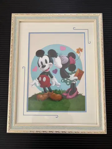 미키마우스와 미니 마우스 아트 작품 액자 포함 2작품 세트