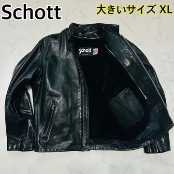 [ 빅 사이즈 XL ] Schott 라이너 가죽 싱글 라이더 자켓
