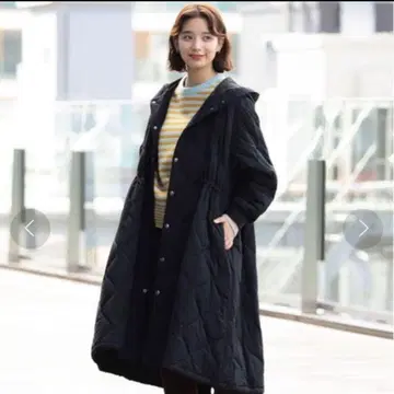 BEAMS BOY 나일론 퀼팅 후드 코트