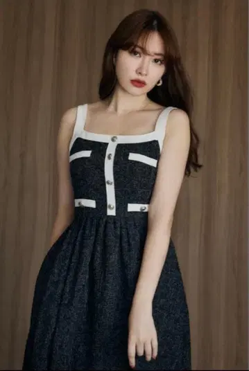 herlipto Verona 트위드 롱 드레스