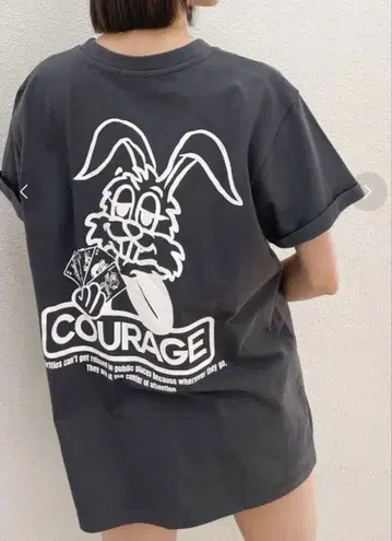 택 포함 GYDA ICONIC BUNNY 포켓 BIG 티셔츠