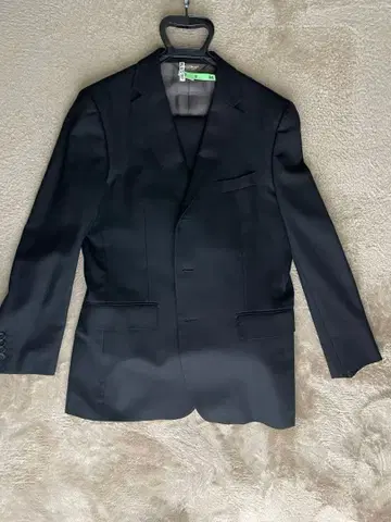 새상품급 stuart 모 100% 블랙 블랙 수트