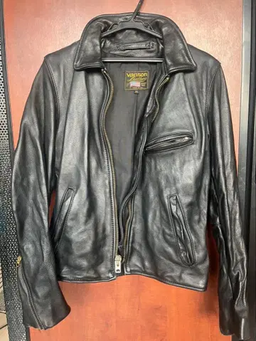 Vanson 블랙 가죽 자켓 34