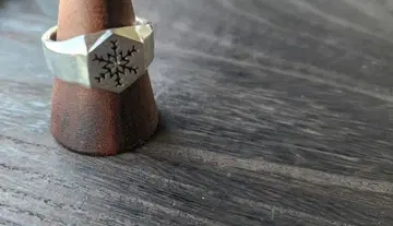 눈꽃 디자인 실버 반지