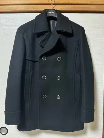 Pherrow's 페로우즈 블랙 울 피 코트 40