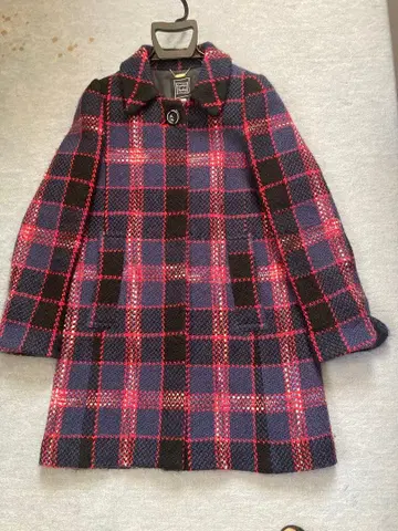 신시아 애로우 여성용 체크 오버코트 사이즈 2