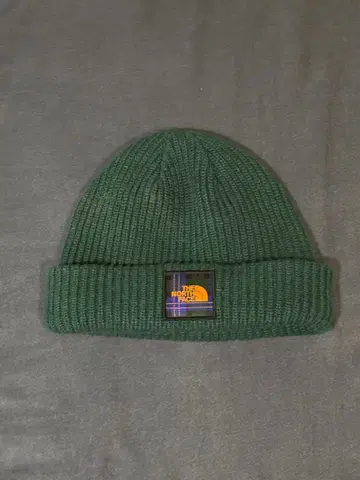 THE NORTH FACE 다크 그린 니트 모자
