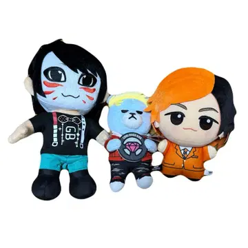 골든 폭격기 타루이시 켄지 도카이 온에어 테츠야 봉제 인형 3종 세트