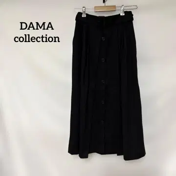 DAMA collection 롱 스커트 벨트 포함 M 블랙