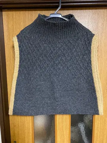 가격 인하 FRAPBOIS 판초풍 니트 그레이/베이지