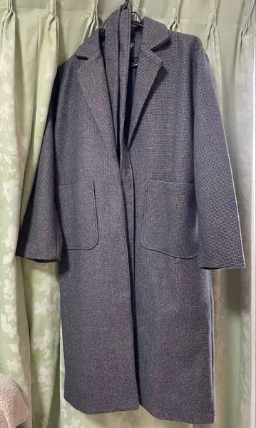 미사용 새상품 그레이 체스터 코트, 롱 코트