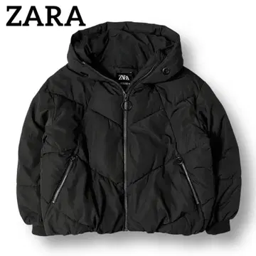 ZARA 자라 퍼프 자켓 충전솜 숏 다운 블랙 EUR S