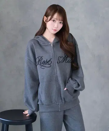 Logo 3d embroidery hoodie 셋업 팬츠