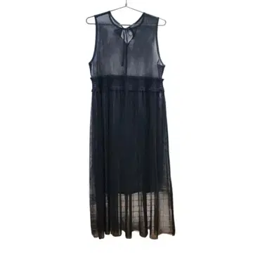 Ray BEAMS / 튤 시어 슬리브리스 원피스