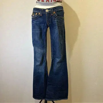 트루 릴리젼 플레어 데님 팬츠 Y2K 그런지 00s