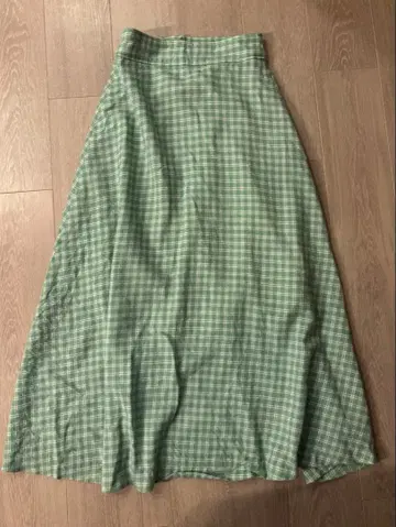 [ 새상품급 ] 론 헤르만 그린 체크 무늬 롱 스커트 S