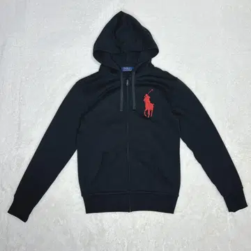 새상품급 폴로 랄프로렌 후드티 빅포니 블랙 풀 집업 XS