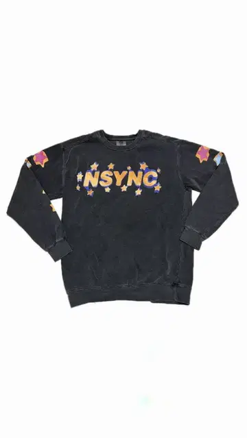 맨투맨 별 패턴 소매 프린트