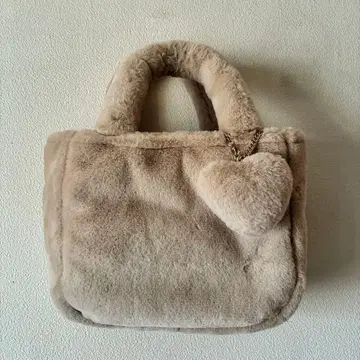 FEILER 페이러 러브리 로고 인조 모피 백