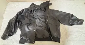 CLEL 빈티지 디자인 인조 가죽 블루종 [ M ] 사이즈