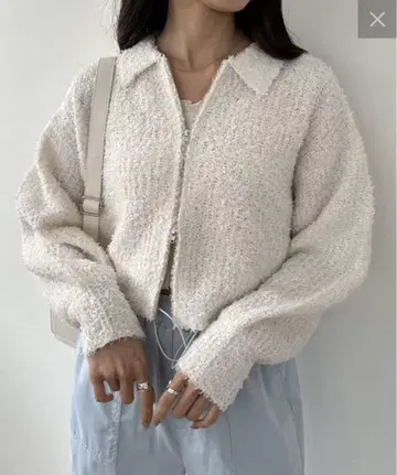 OLIVE des OLIVE 리본 얀 폴로 카라 ZIP 니트