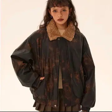 지저인 메이라드 라벨 2way 가죽 자켓 보아