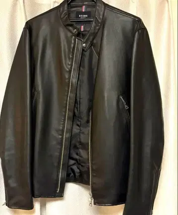 beams 페이크 가죽 자켓