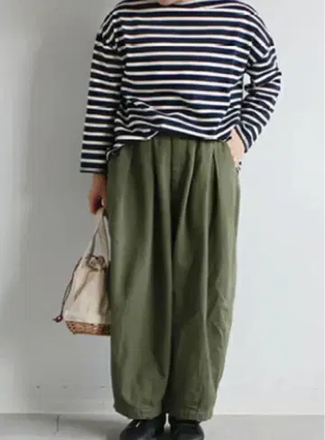 HARVESTY 하베스티 서커스 팬츠 밀리터리 그린