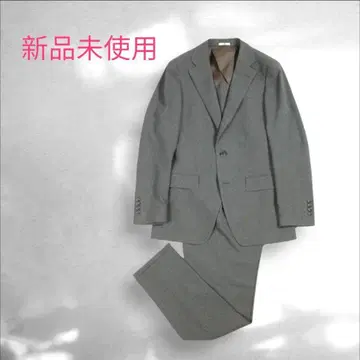 미사용 새상품 스트레치 수트 96Y7 기능성 수트 그레이 원턱 직조 무늬