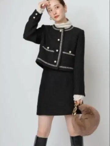 리랜드트루 트위드 하이웨스트 미니스코트 사이즈 0 스커트