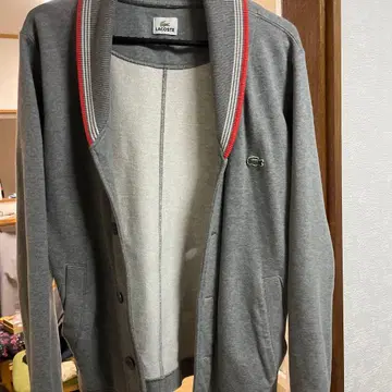 LACOSTE 그레이 버튼 가디건