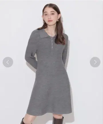 Rirandture 폴로 칼라 라메 니트 미니 원피스 리랜드트루